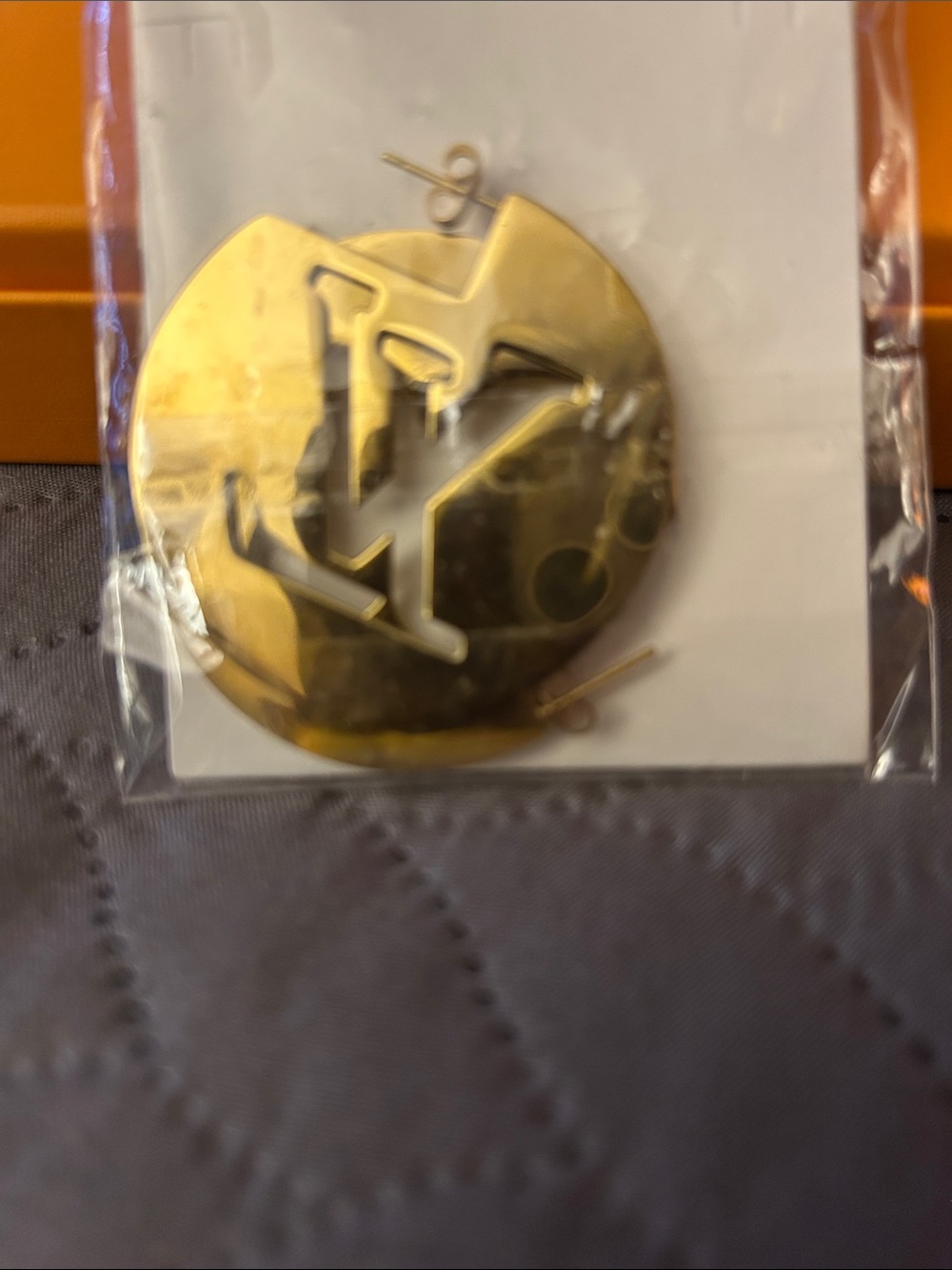 Gold Decorative Phone Charm Accent
